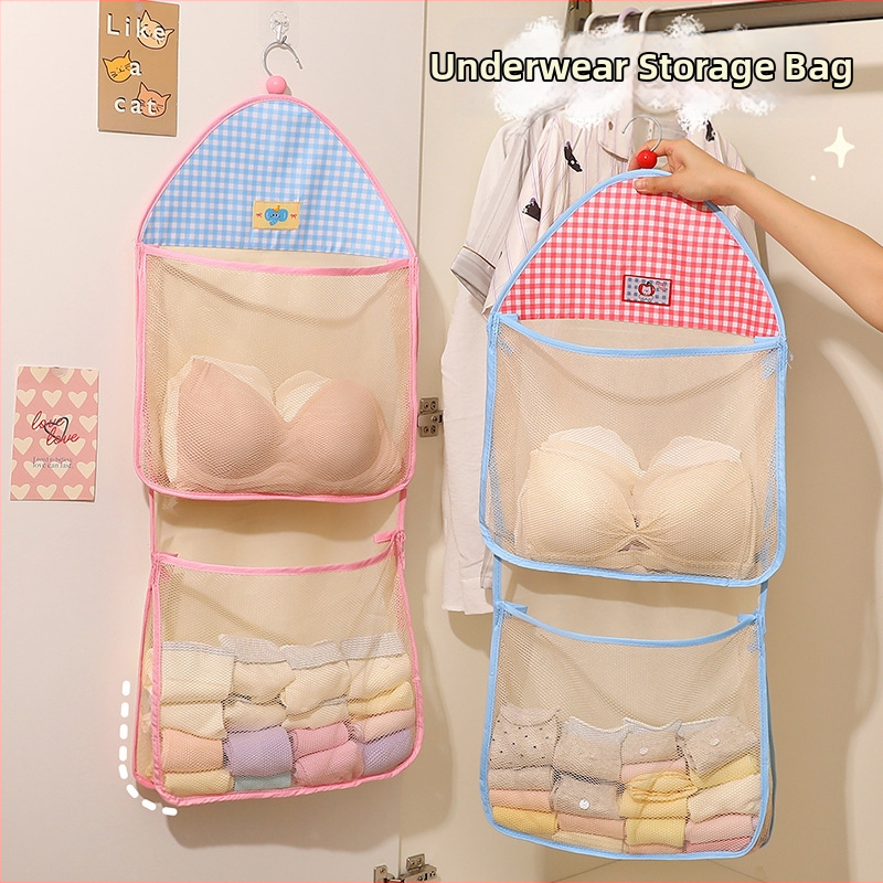 Sienas karājama uzglabāšanas soma veļas apakšveļai un zeķēm, poliesters, karikatūru dizains; Zīmols: Cute and Transparent; Preces kods: Lh126