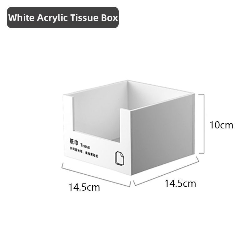 Šiaudų ir servetėlių laikymo dėžutė, plastikas, lygi apdaila, kvadratinė forma, modernus minimalistinis stilius