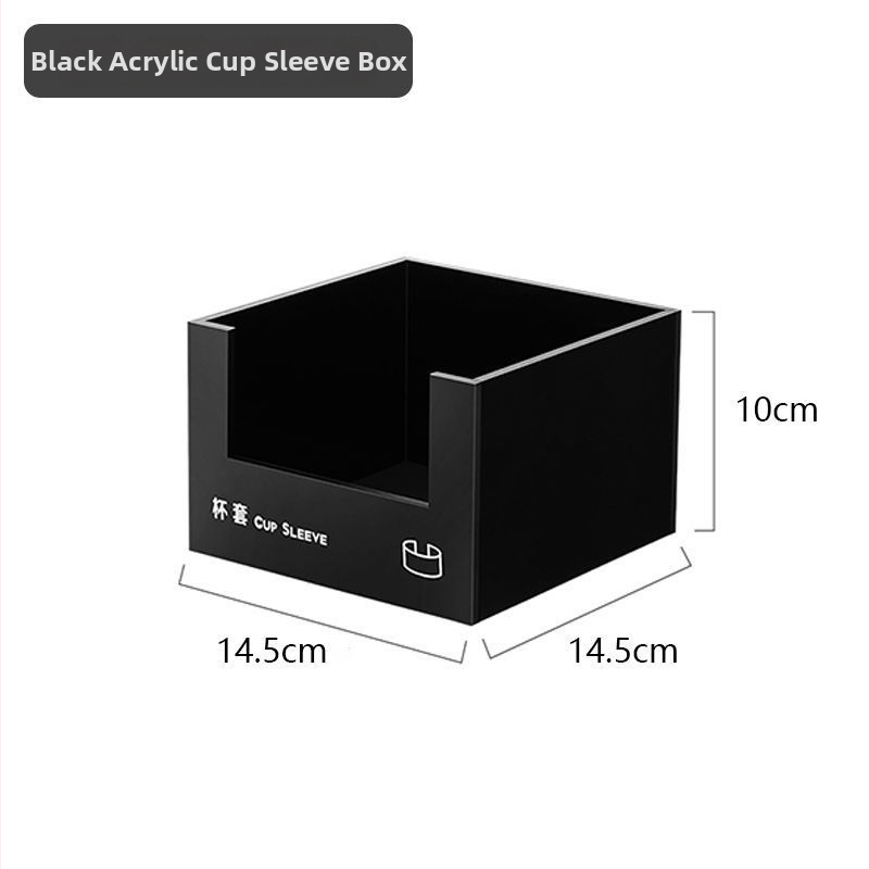 Šiaudų ir servetėlių laikymo dėžutė, plastikas, lygi apdaila, kvadratinė forma, modernus minimalistinis stilius