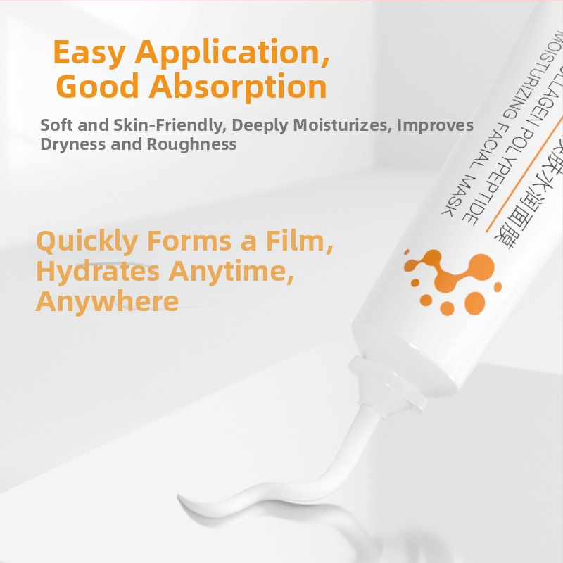 Kolagénpeptiidide näomask, niisutav öömask liftingiefektiga, loputuseta, 50 ml