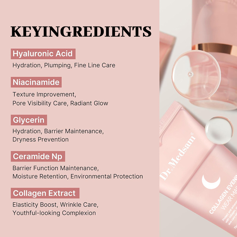 Kollagénpasztás maszk – feszesítő, anti-aging és világosító bőrtónus, hidratáló; minden bőrtípushoz