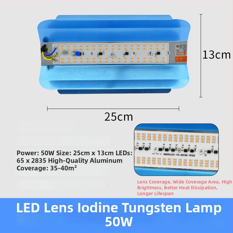 Augalų augimui LED lemputė, 100W, 100 LED, 1000 lm, IP65, tarnavimo laikas 50000 h