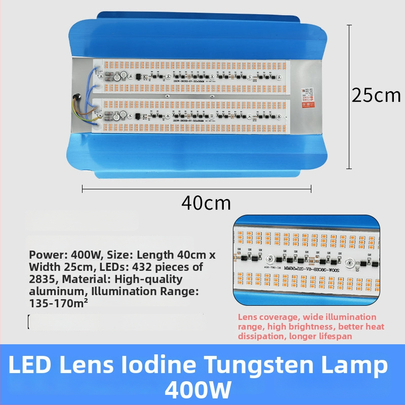 Augalų augimui LED lemputė, 100W, 100 LED, 1000 lm, IP65, tarnavimo laikas 50000 h