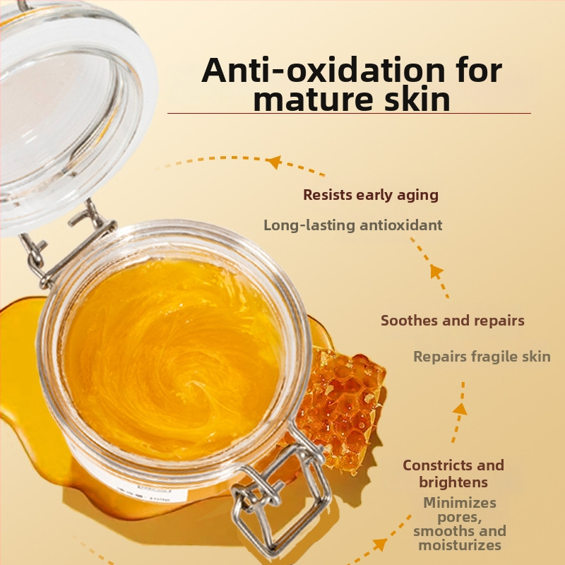 Királyi zselé és méz arcmaszk – tápláló, hidratáló, fényesítő; krém-gél maszk; nettó tartalom 869994929; minden bőrtípusra