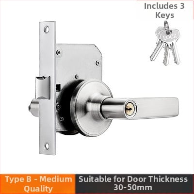 Gaisrų durų spyna – retrofit su raktu • nerūdijantis plienas • modelis: modifikuotas praėjimo užraktas su raktu • gaisrinėms durims • šiuolaikinis minimalistinis stilius • svoris 700 g
