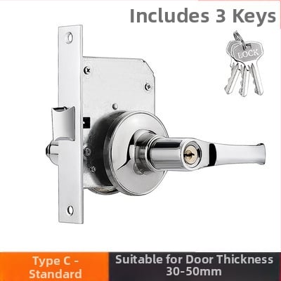 Gaisrų durų spyna – retrofit su raktu • nerūdijantis plienas • modelis: modifikuotas praėjimo užraktas su raktu • gaisrinėms durims • šiuolaikinis minimalistinis stilius • svoris 700 g