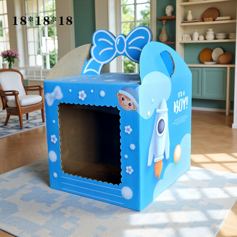 Vaikų dovanų dėžutė, modelis 007; kartoninė dovanų dėžutė; prekinis ženklas INYOU; dovanų įvyniojimas