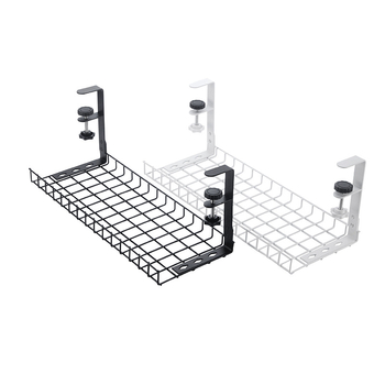 Organizator de cabluri sub birou, oțel, stil simplu și modern, stocare pe birou (Material: oțel; Stil: simplu și modern; Lansare: Vara 2013; Spațiu de depozitare: birou; Brand: Three cats)