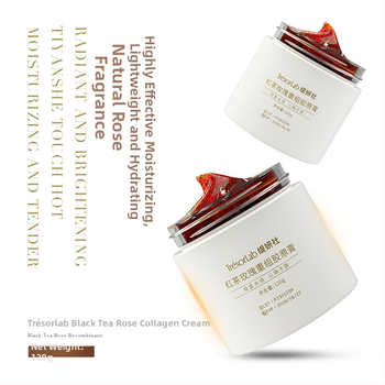 Tiyanhe Kremas-Gelio Maska su Rekombinuotu Kolagenu iš Juodosios Arbatos ir Rožių – Drėkina, Išlygina Poras, Normaliai Odai, 120 ml, Galiojimo Laikas 3 Metai