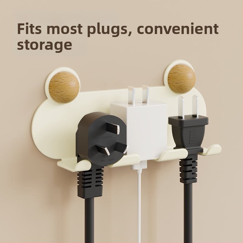 Sienas stiprināms metāla kabelu organizētājs ar vienu āķi virtuves kabeliem