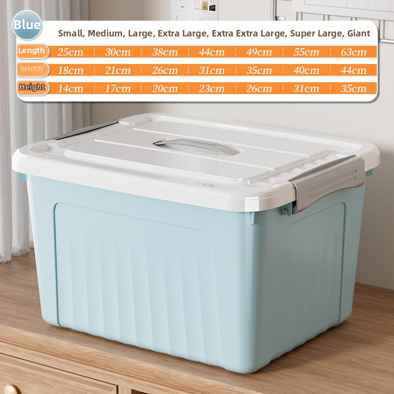 Riidekasti ladustamiskast, läbipaistev disain, 50–60 L maht, PP plastikust, mitmekülgne, tolmu- ja niiskuskindel