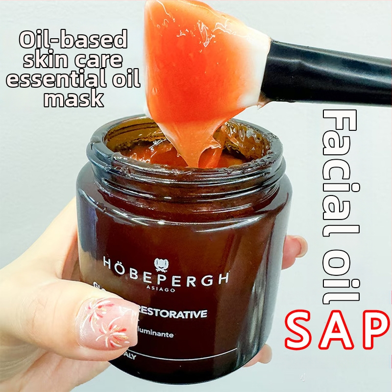 Esszenciális olajmaszk – Tápláló, hidratáló, a bőrtónus fényesítése, pórusösszehúzás, anti-aging; krém-gél maszk, 100 ml, HOBEPERGH, minden bőrtípusra
