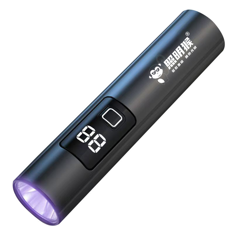 Dārzeņu UV atklāšanas pildspalva, 365 nm, ar digitālo displeju un LED lukturi – uzlādējams, 240–350 lm, ūdensizturīgs