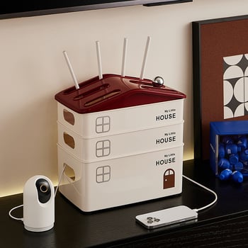 Router tároló doboz – többfunkciós, modern minimalist stílus, 2 L kapacitás, modell 7064, logó nyomtatás elérhető