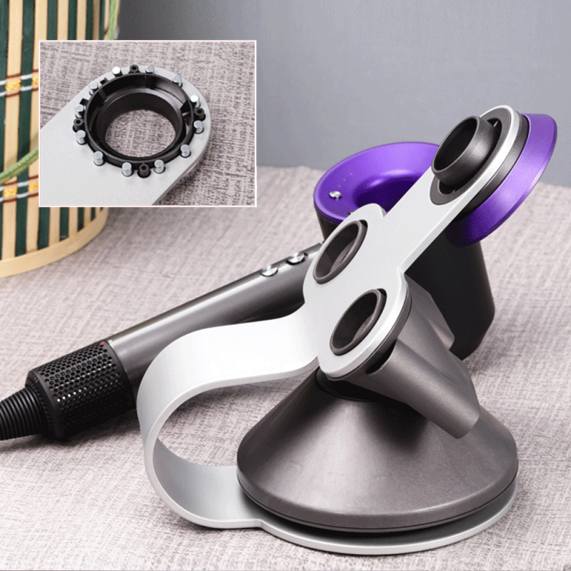 Dyson hajszárító tartó és tároló – fúrás nélküli asztali szerelés, szénacél, többfunkciós barber műhelyhez