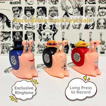 Plastmasas atslēgu piekariņš ar balss pogu un ierakstošu lelli – karikatūriskā stila, relaksējoša rotaļa