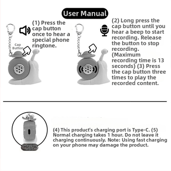 Plastmasas atslēgu piekariņš ar balss pogu un ierakstošu lelli – karikatūriskā stila, relaksējoša rotaļa