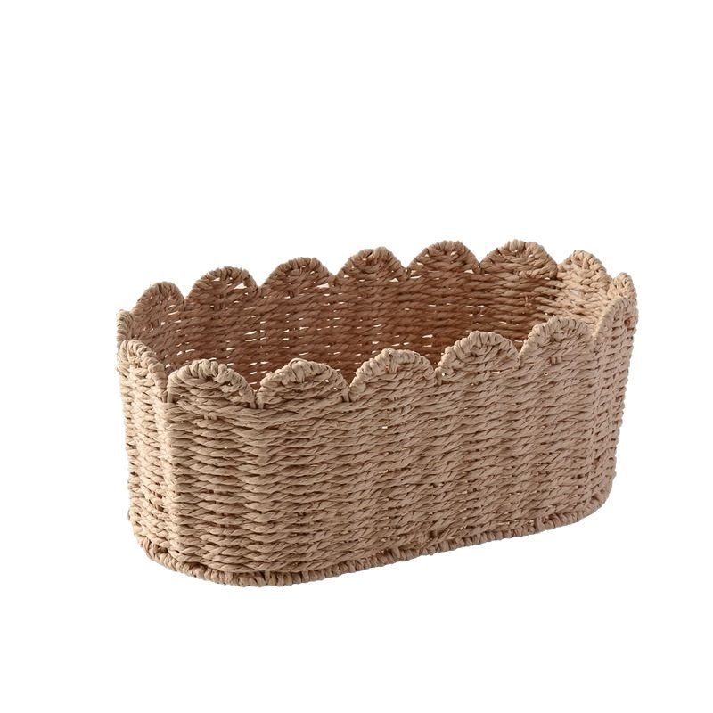 Košara za pohranu, pletena od papirnate užadi, nordijskog stila, prilagodljiv model, pakiranje od 2 komada (materijal: papirnato uže; model: prilagodljiv; pakiranje: 2 komada; stil: nordijski; namjena: kućna upotreba)