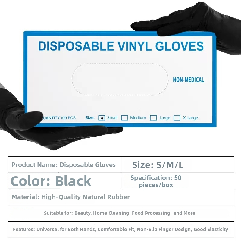 Vienkartinės apsaugos pirštinės - iš latekso gumos, skirtos grožiui ir pusiau nuolatiniam tatuiravimui, bendram naudojimui (50 vnt.)