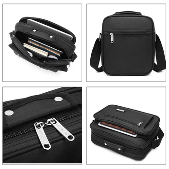 Ανδρική τσάντα ώμου, γυναικεία τσάντα χειρός, τσάντα ώμου μεγάλης χωρητικότητας, πολυστρωματική αδιάβροχη υφασμάτινη τσάντα Oxford, τρισδιάστατη και κομψή.