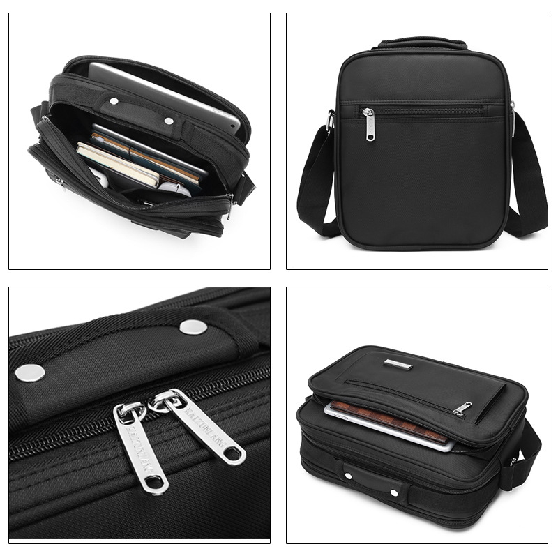 Ανδρική τσάντα ώμου, γυναικεία τσάντα χειρός, τσάντα ώμου μεγάλης χωρητικότητας, πολυστρωματική αδιάβροχη υφασμάτινη τσάντα Oxford, τρισδιάστατη και κομψή.