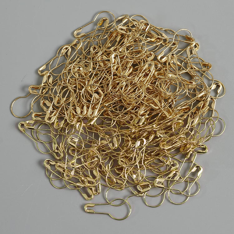 Tikvų formos vintage drabužių etikečių smeigtukai - metalinė viela, Universal, 1000 vnt. pakuotėje