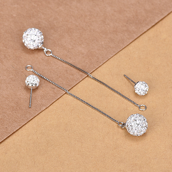 Kõrvarõngad: Geomeetriline stiil • Materjal: Vask • Pind: Elektroplaadimine • Bränd: Qiao Lanxuan • Tootmisnumber: Kahekordne teemantkuul 6+10