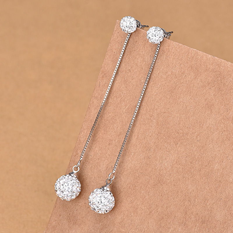 Kõrvarõngad: Geomeetriline stiil • Materjal: Vask • Pind: Elektroplaadimine • Bränd: Qiao Lanxuan • Tootmisnumber: Kahekordne teemantkuul 6+10