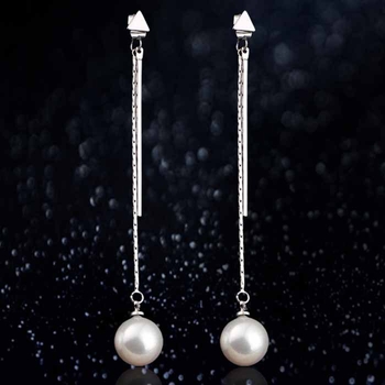 Cercei geometrici din cupru cu ciucuri, placare electrolitică — Qiao Lanxuan