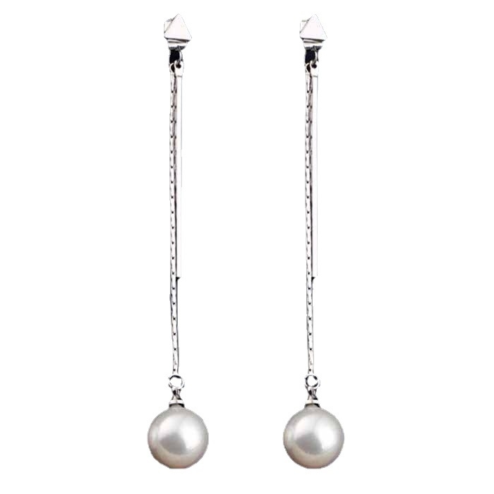 Cercei geometrici din cupru cu ciucuri, placare electrolitică — Qiao Lanxuan