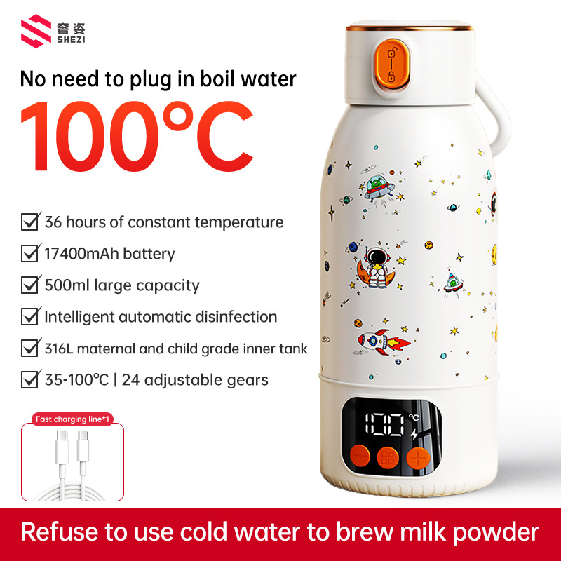 Ασύρματος Φορητός Θερμαντήρας Θηλής, Μοντέλο Tn-11, Ανοξείδωτος Ατσάλι, 100W, Τροφοδοσία USB/Type-C