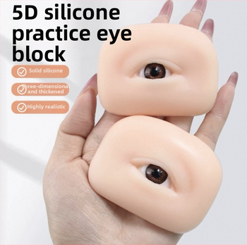 5D stereo modelis antakiams ir akims, su akimis, minkštas silikonas pratimams ir grafting