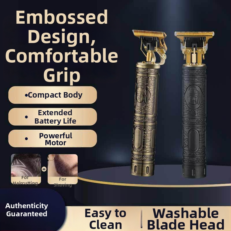 Električna mašinica za kosu s ugrađenom baterijom, punjiva, titanij‑ova oštrica, uklonjiva i periva glavica za rez, niski nivo buke