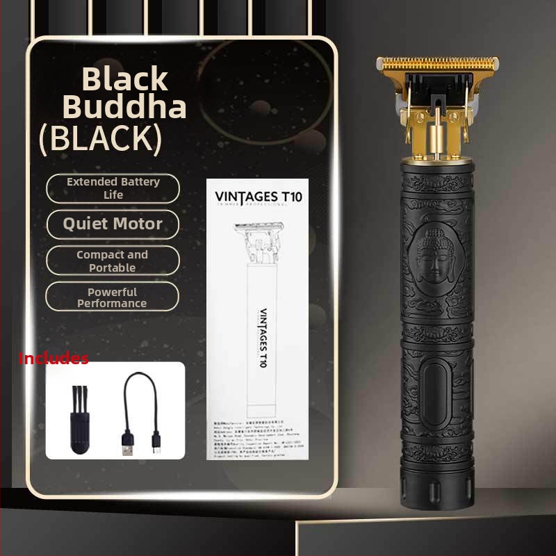 Elektrinė plaukų kirpimo mašinėlė su įmontuota baterija, įkraunama, titanio lydinio peiliukai, nuimama ir plaunama pjovimo galvutė, žemas triukšmas