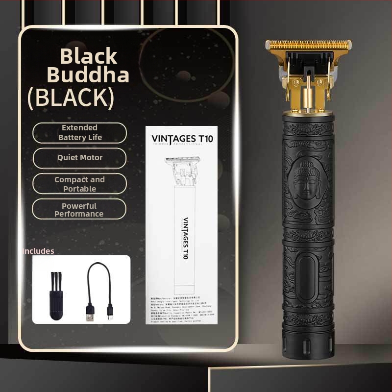 Elektrinė plaukų kirpimo mašinėlė su įmontuota baterija, įkraunama, titanio lydinio peiliukai, nuimama ir plaunama pjovimo galvutė, žemas triukšmas