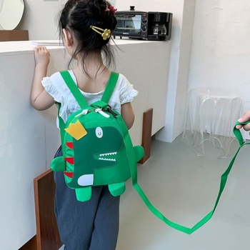 Laste dinosaurusega seljakott – hingav, kulumiskindel, unisex, koolile, polüestri vooder