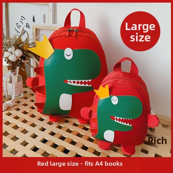 Laste dinosaurusega seljakott – hingav, kulumiskindel, unisex, koolile, polüestri vooder