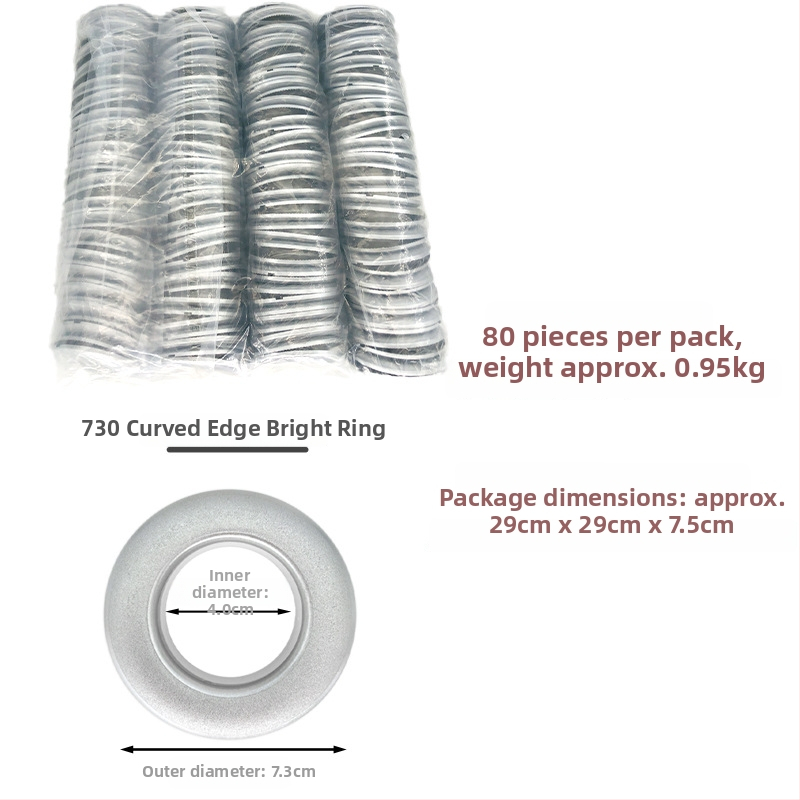 PP užuolaidų žiedas – sustiprintas, perforuotas žiedas, užuolaidų sagtis, Medžiaga: PP, Stilius: šiuolaikinis minimalizmas, Be personalizacijos