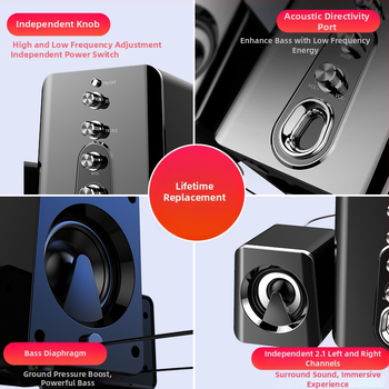 USB napajani stolni zvučni sustav s Bluetoothom i 3,5 mm ulazom, 3 zvučnika, frekvencijski raspon 60 Hz–15 kHz, SNR ≥70 dB, IPX5