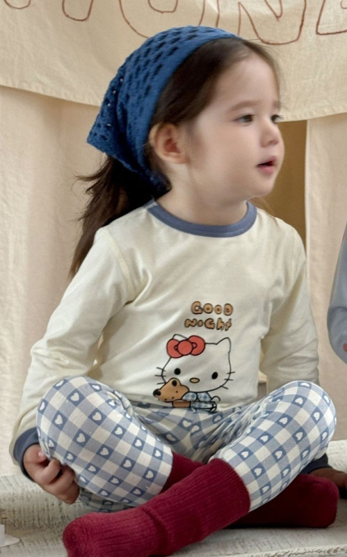 Unisex vaikų pižamų komplektas iš švelnios medvilnės su pūkiniu pojúčiu, storas, apvalus kaklas, 3-8 m amžiaus, 95% medvilnė