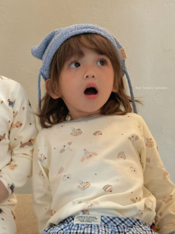 Unisex vaikų pižamų komplektas iš švelnios medvilnės su pūkiniu pojúčiu, storas, apvalus kaklas, 3-8 m amžiaus, 95% medvilnė