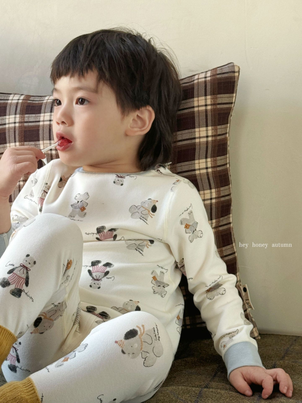 Unisex vaikų pižamų komplektas iš švelnios medvilnės su pūkiniu pojúčiu, storas, apvalus kaklas, 3-8 m amžiaus, 95% medvilnė