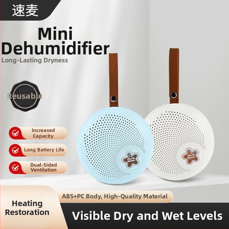 Mini drėgmės šalinimo įrenginys spintai, tinkamas iki 10 m², 1 L talpa, 1 L/h drėgmės šalinimas