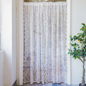 Franču mežģīņu durvju aizkars – poliesters, mežģīne un warp adījums, dekoratīvs, franču stils