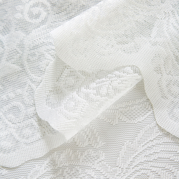 Franču mežģīņu durvju aizkars – poliesters, mežģīne un warp adījums, dekoratīvs, franču stils