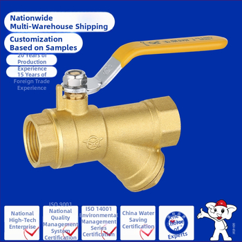 Žalvarinis filtrų kamuolių vožtuvas Yq-1202, fiksuotas dviejų krypčių vandens vožtuvas, vidinis sriegis