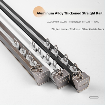 Sunki tylus užuolaidų takelis su dviguba takeliu, montuojamas viršuje ir šone, tiesus takelis