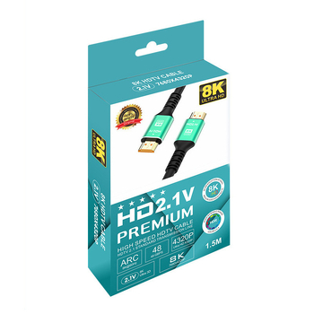 HDTV 2.1 kabelis set-top boxui, modelis Hdtv2.1, auksu dengtos jungtys, lydinio laidinys, HDTV sąsaja