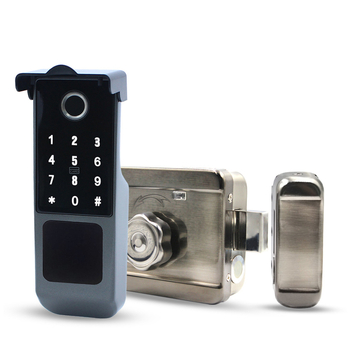 Смарт заключване за врати с пръстов отпечатък и паролна карта, модел VD06, за метални и дървени врати