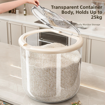 Ryžių laikymo dėžė — sandari, atspari drėgmei ir atbaido kenkėjus, maisto kokybės PP plastikas